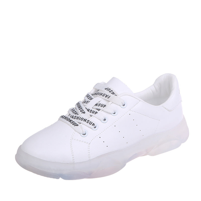 Korean trendy wild white shoes